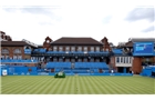 LONDON, ENGLAND - JUNE 07:  A groundsman prepares centre court ahead of the AEGON Championships at Queens Club on June 7, 2014 in London, England.  (Photo by Jan Kruger/Getty Images)